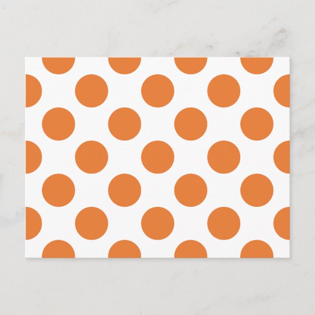 Carte Postale Points blancs et orange (Devant)