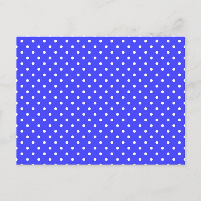 Carte Postale Points bleus et blancs (Devant)