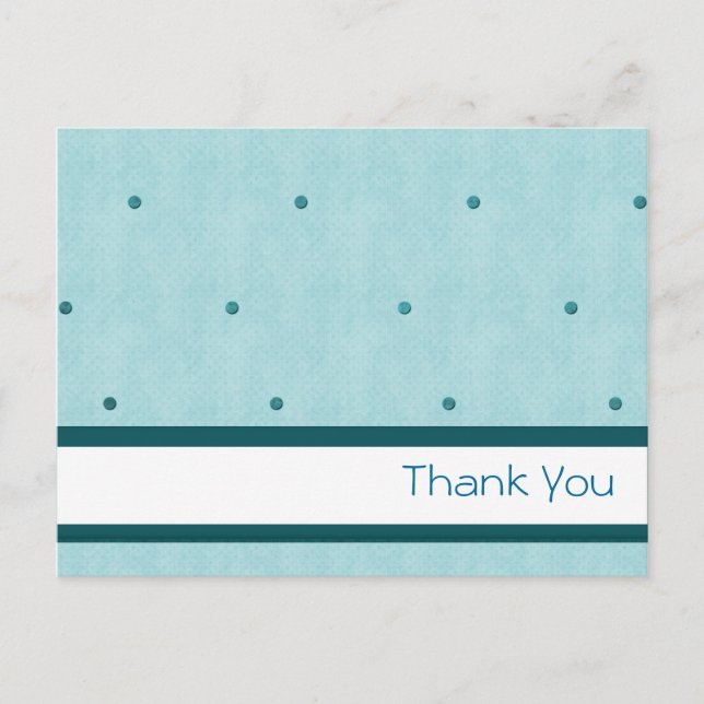 Carte Postale Points bleus "Merci" (Devant)