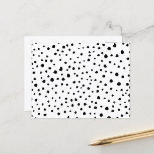 Carte Postale Points dalmatiens, Points dalmatiens, Noir et Blan