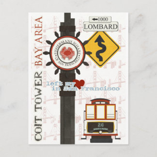 Carte Postale Points de voyage de San Francisco