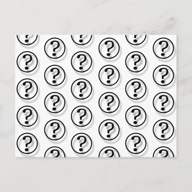 Carte Postale Points d'interrogation (Devant)