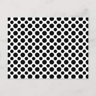 Carte Postale Points noirs et blancs grands et petits