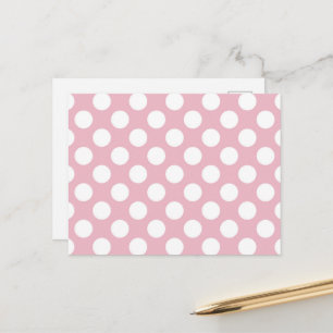 Carte Postale Points roses, Motif à pois, Points, Pointillé