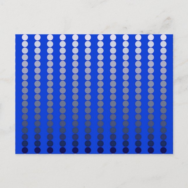 Carte Postale Points satinés - bleu cobalt et étain (Devant)