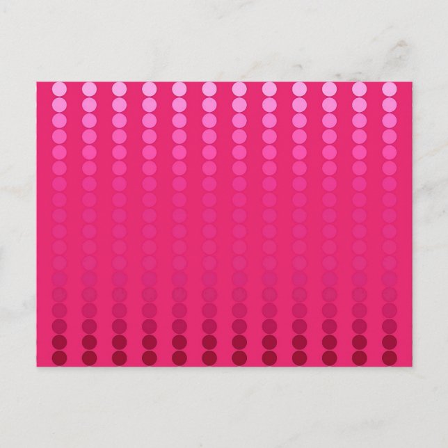 Carte Postale Points satinés - nuances rose fuchsia (Devant)