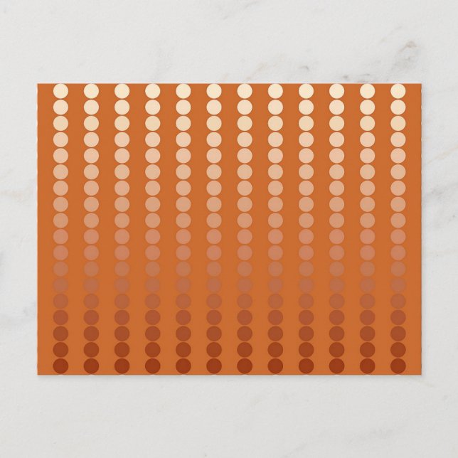 Carte Postale Points satinés - rouille et cuivre (Devant)