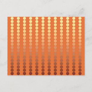 Carte Postale Points satinés - rouille et or