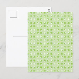 Carte Postale Points verts plats et Motif ovale