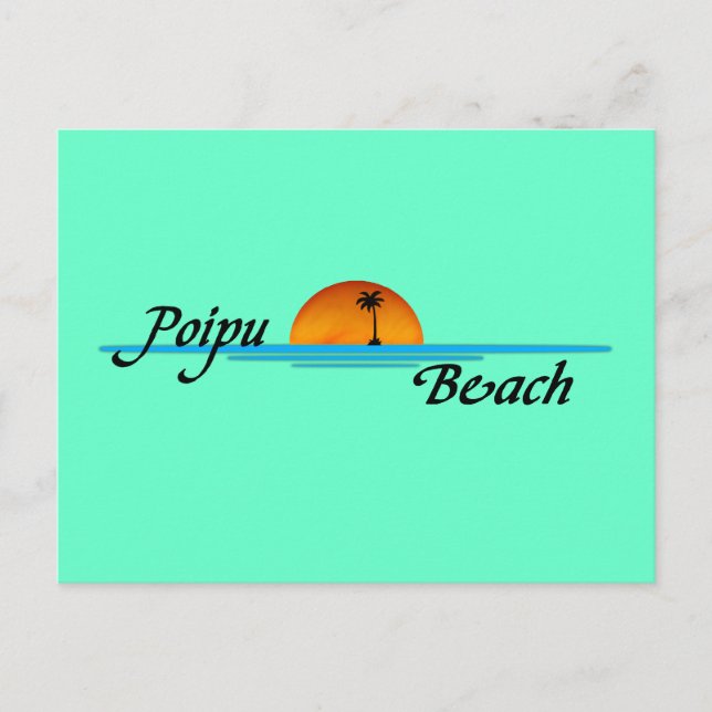 Carte postale Poipu Beach Sunset (Devant)