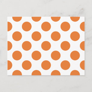 Carte Postale Pois blanc et orange