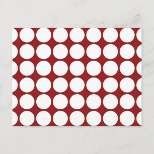 Carte Postale Pois blancs en rouge