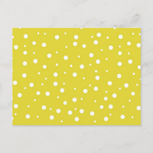 Carte Postale Pois blancs sur Jaune
