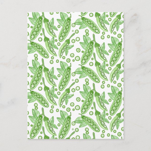 Carte Postale Pois de légumes (Devant)