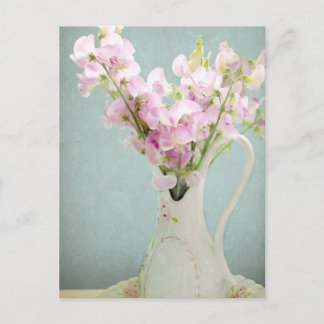 Carte Postale Pois doux en Vase antique
