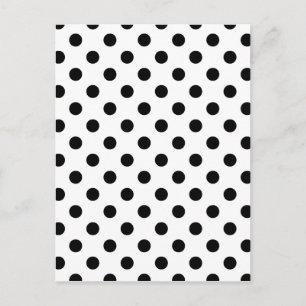 Carte Postale Pois grand - noir sur blanc