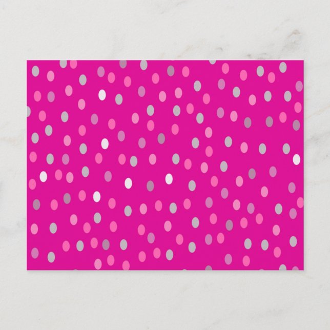 Carte Postale Pois magenta (Devant)