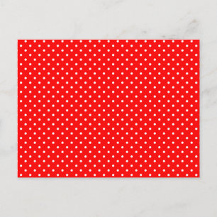 Carte Postale Pois minuscules rouges et blancs