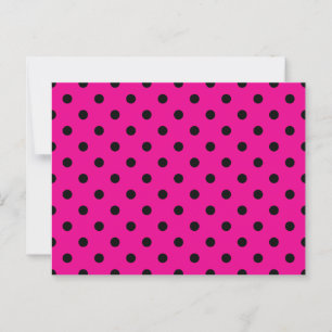Carte Postale Pois roses et noirs chauds