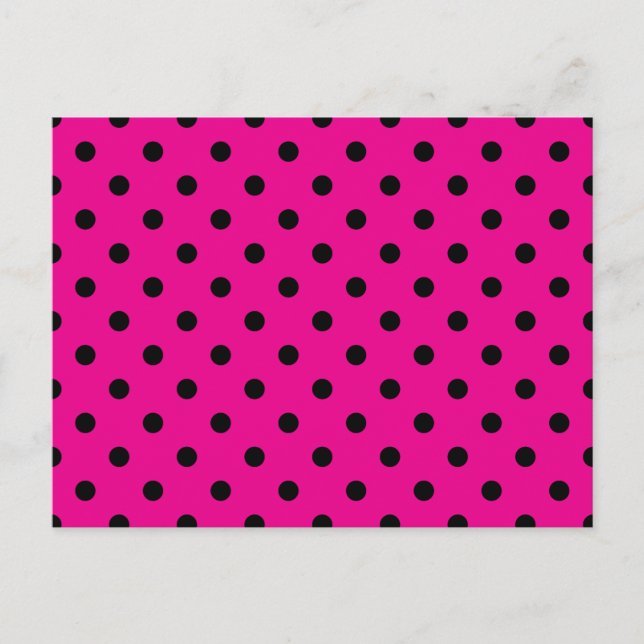 Carte Postale Pois roses et noirs chauds (Devant)