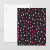 Pois roses sur noir