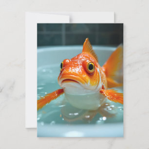 Carte Postale Poisson amusant dans le bain
