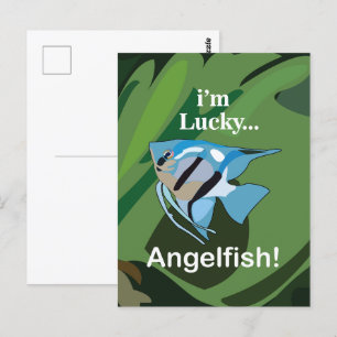 Carte Postale Poisson ange aquariophile tropical d'eau douce Pêc