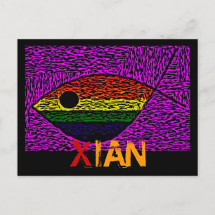 Carte Postale Poisson arc-en-ciel