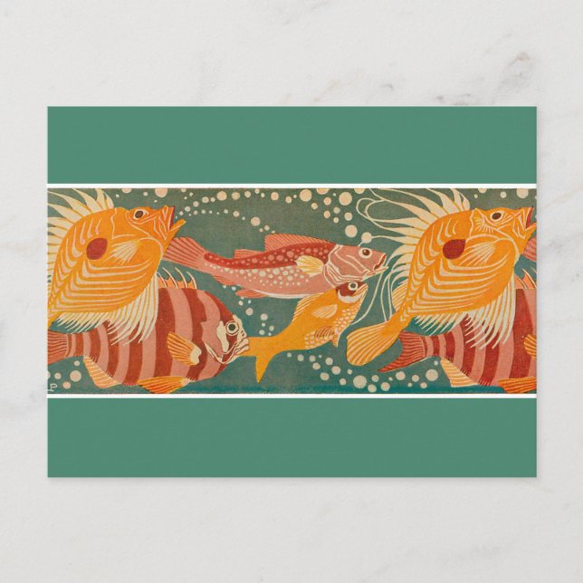 Carte Postale Poisson Art Nouveau (Devant)