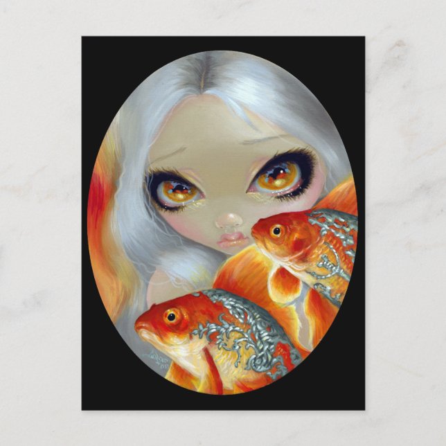 Carte postale "Poisson bijoux : argent et or" (Devant)