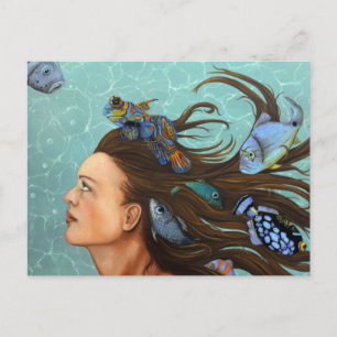 Carte Postale Poisson bleu