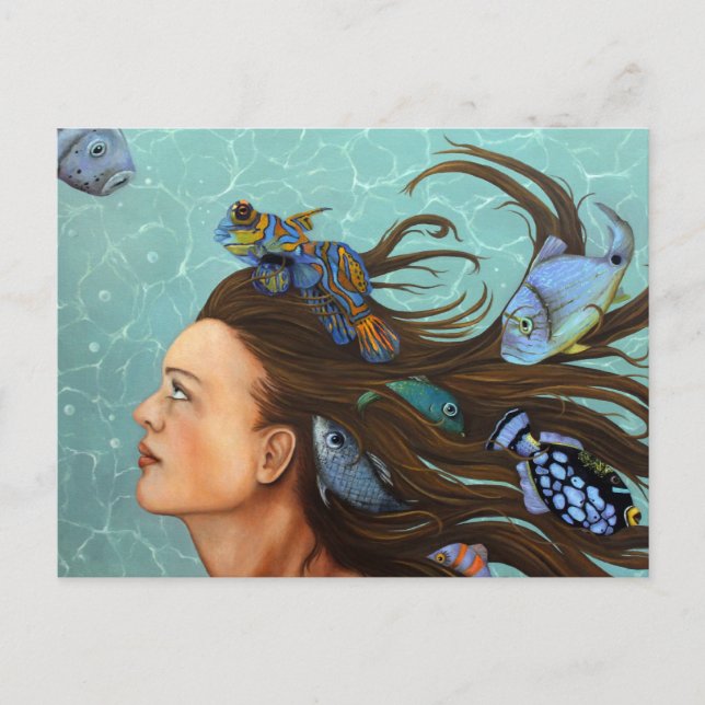 Carte Postale Poisson bleu (Devant)