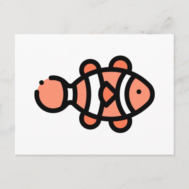 Carte Postale Poisson clown (Devant)