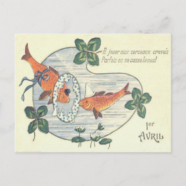 Carte Postale Poisson clown nénuphar (Devant)