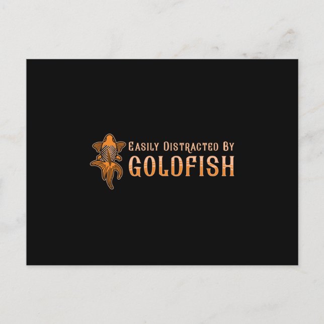 Carte Postale Poisson D'Or Facilement Distrait Par Poisson D'Ore (Devant)