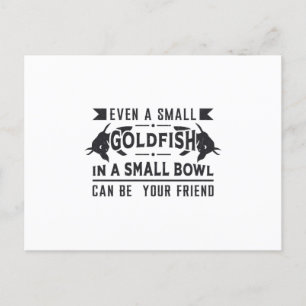 Carte Postale Poisson D'Or Même Un Petit Poisson D'Or Rétro Pois