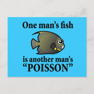 Carte Postale Poisson d'un homme, Poisson d'un autre homme