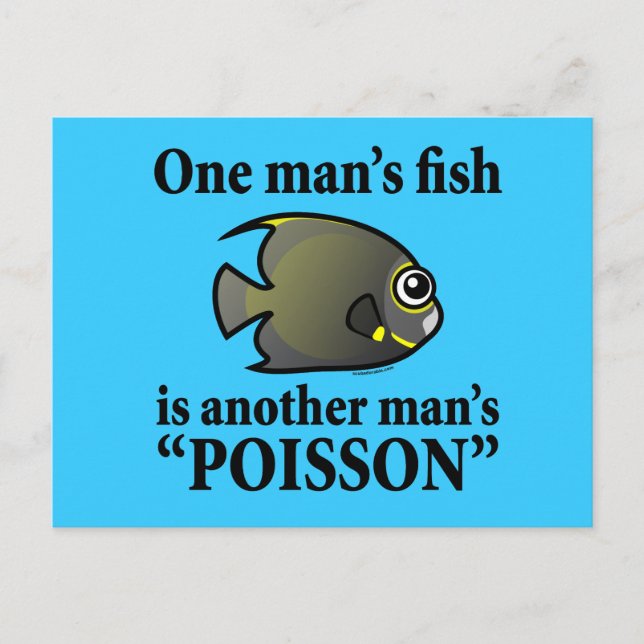 Carte Postale Poisson d'un homme, Poisson d'un autre homme (Devant)