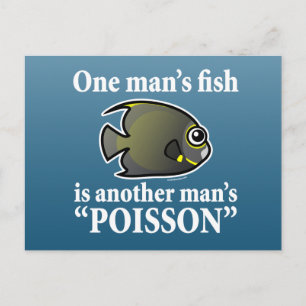 Carte Postale Poisson d'un homme, Poisson d'un autre homme