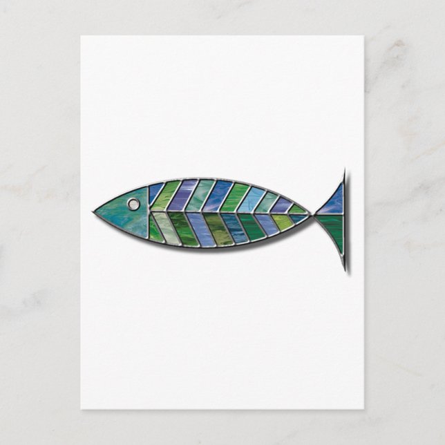 Carte Postale Poisson en verre tendu (Devant)