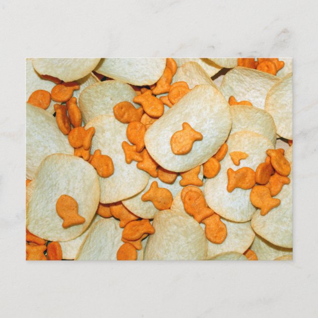 Carte Postale Poisson Et Chips (Devant)
