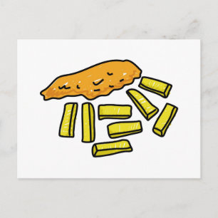 Carte Postale poisson et jetons