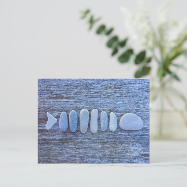 Carte Postale Poisson Formé Rock Art (Debout devant)