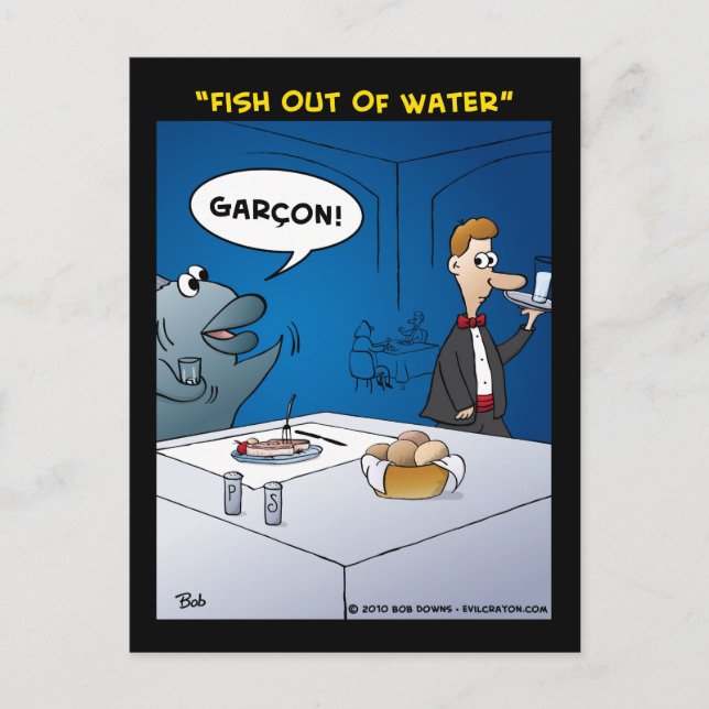 Carte Postale "Poisson Hors Eau" (Devant)