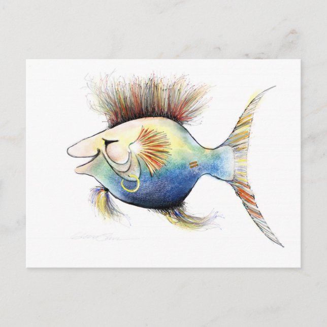 Carte Postale Poisson Imaginaire : Cod Stewart (Devant)