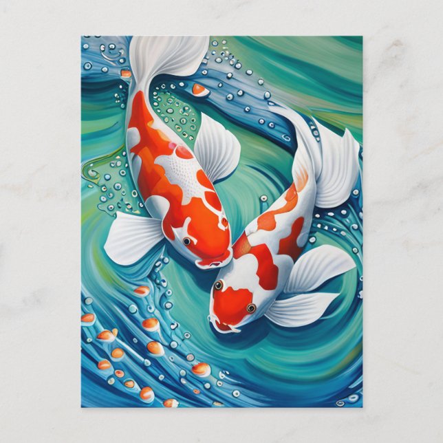Carte Postale Poisson koi (Devant)