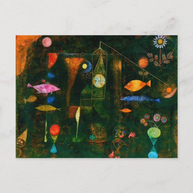 Carte Postale Poisson Magie de Paul Klee (1925) (Devant)