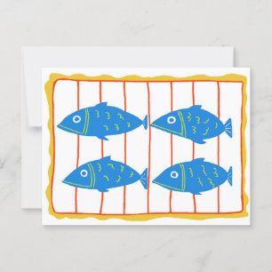 Carte postale Poisson Mince