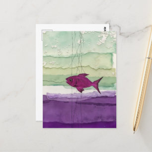 Carte Postale Poisson mou pourpre