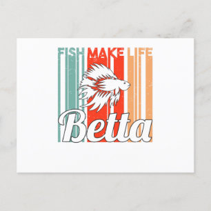 Carte Postale Poisson Ornemental Lutter Poisson Betta Aquarium R
